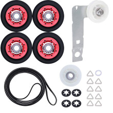 4392067 Dryer Repair kit with 279640 Idler Pulley 661570 Belt W10314173 Roller Roller and W10837240 Idler Pulley with Bracket Replacement Part Nu