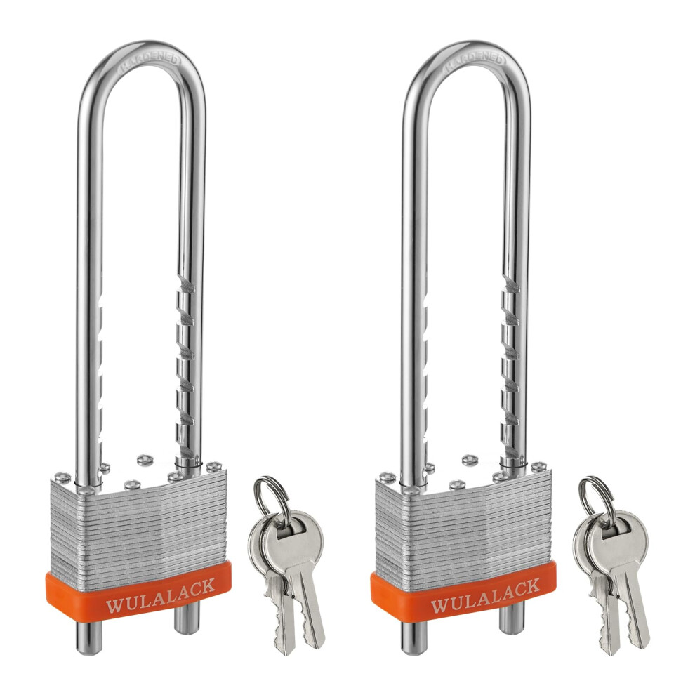 Cadenas     cl    WULALACK Cadenas     cl    en acier lamin    de 2 pouces de large avec anse r   glable Cadenas     anse longue avec 2 cl   s