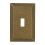 Amerelle Steps Single Toggle Cast Metal Wallplate in Rustic Brass 1