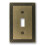 Amerelle Steps Single Toggle Cast Metal Wallplate in Rustic Brass 4