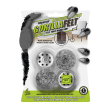Slipstick GorillaFelt Chair Leg Floor Protectors for Hardwood Floors Clear Sleeve Felt Pads for Furniture That Stay On Fits Round & Square Legs Inc