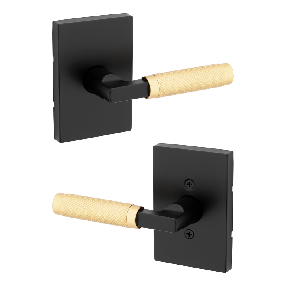Photos - Door Handle Kwikset Prava Interior Passage Door Knurled Handle Lever for Closet and Hallway Doors Reversible Non-Locking Handle Lever Ma