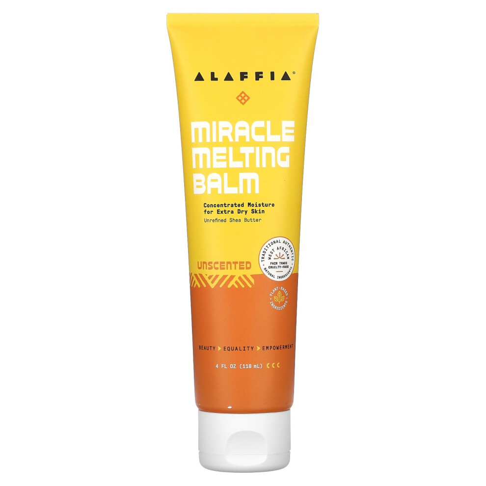 Alaffia Unscented Melting Miracle Balm 4 Fz
