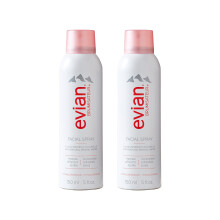 Evian Facial Spray 5 Unzen Duo - Sofort hydratisch - Haut auffrischen - Wiederbelebung Make -up - Beruhigungsempfindlichkeit - Alle Hauttypen - F
