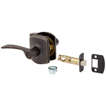 Schlage Lock Company F40MER716GRW Merano Privacy Door Lever Set with Decorative Greenwich Rose Aged Bronze