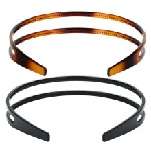Duehut Hairband 2 PCS Teeth Comb Hairbands Double Row Headwear Plastic Headbands Women Hard Plastic Headband Non-Slip Hair Hoop Accessory for Women