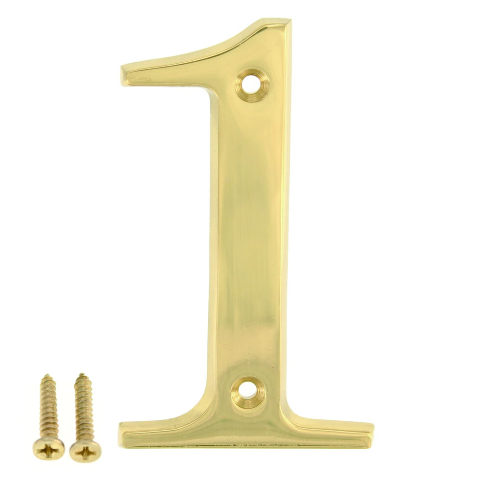 Microsoft Zhongwang Hardware Zw-A100 4 Inch Bright Brass House Number 1/Zhongwang Hardware Zw-A100 Casa De Lat?N Brillante De 4 Pulgadas N?Mero 1