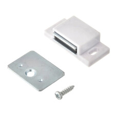 MPJ Shutter Hardware 50631-R 15 lb Egyetlen mgneses reteszelo fehr/cink kiskereskedelmi csomag (2)