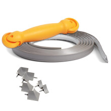 Instatrim Fleksibel selvkl?bende trimpundt med applikator - Trim Caulking Kit med 10 ft gr? 1/2 i bred Caulk Strip 6 Corner og End Caps and Appli