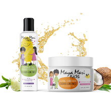 Maya Mari Kids Leave In Conditioner and Curl Cream | Hair Detangler and Smoothing Treatment Set | Curly Hair Products for Kids and Toddlers | Sulfate