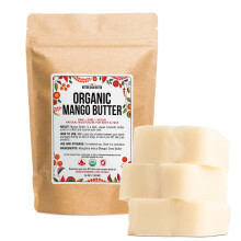Organiczne maslo mango 1LB - Surowe organiczne nierefilowane maslo nasienne mango do pielegnacji skry Body Maslo i wlosy - Pure Mango Mash Natur