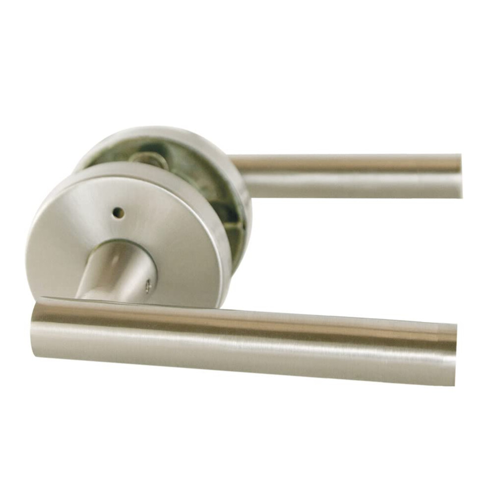 Photos - Other for Repair Design House 580969 Eastport Contemporary Privacy Bed and Bath Door Lever Satin Nickel 