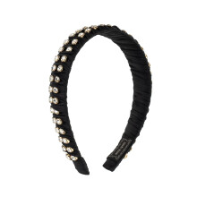 Madison Tyler Rhinestone Headbands for Women | Black Handmade Outdoor Jeweled Hair Band for Girls | Thin Hair and Thick Hair | Skincare and Boho Spri