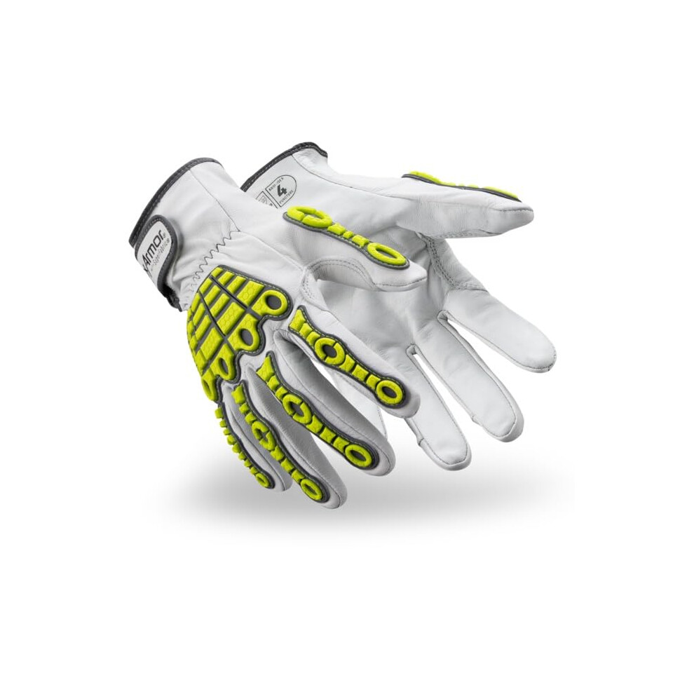Photos - Safety Equipment HexArmor Cut-Resistant Impact Protection Leather Work Gloves | Chrome Series? 4080 | XX-Large 4080-XXL