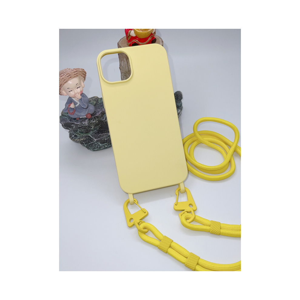 (yellow, Silicone) Crossbody Necklace Strap Lanyard Matte Silicone Ca-image-OPC-PGFNMCM-NEW