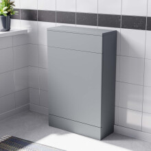 Nes Home Matte Grey 500mm Freestanding Back To Wall WC Unit Bathroom Flat Pack