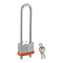 Lakat kulccsal WULALACK 2 hvelykes szles, nagy teherbrs laminlt acl kulcsos lakat llthat bilinccsel, hossz kengyeles bettzr 2 kulccsal
