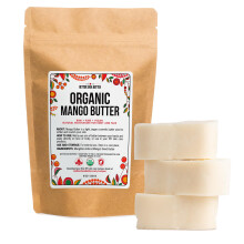 Beurre de Mangue Bio - Beurre de Graines de Mangue Brut pour Soins de Peau, Corps & Cheveux