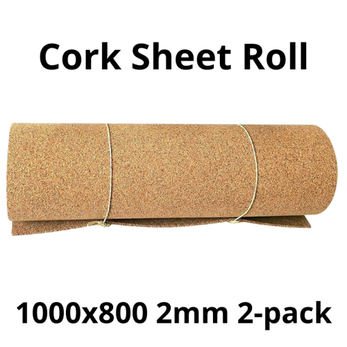 Cork Sheet Roll 2mm - 1000x800mm - 2pack