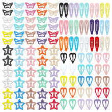 120 db-os hajkapcsok lnyoknak, csszsmentes fmpattinthat hajcsatolk gyerekeknek Star & Butterfly hajkellkek (4 stlus s 15 klnbzo szn)