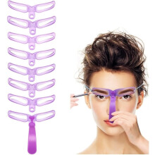 Øjenbrynskabelon øjenbryn stencils 8 stilarter genanvendelige pande stencils med håndtag og stropper genanvendelige genanvendelige DIY -makeup -v