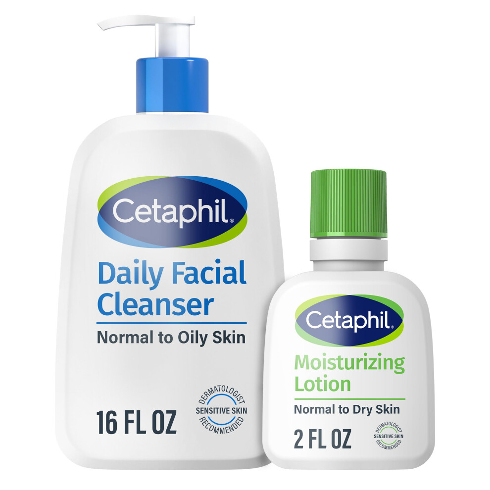 Cetaphil Daily Facial Cleanser  16oz  with Moisturizing Lotion  2oz