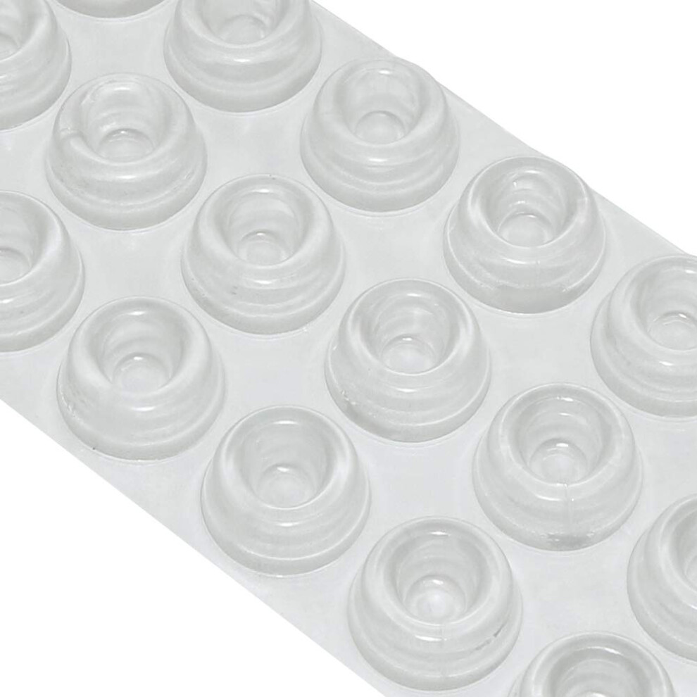 Ginoya 18Pcs Furniture Bumpers Silicone Adhesive Clear Bumpers Noise Dampening For Door Cabinet Drawers 603996199262