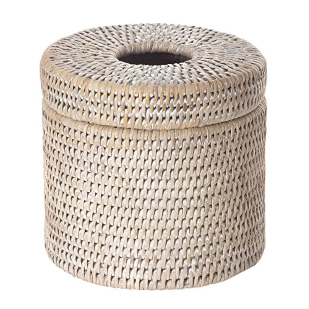 KOUBOO 1030044 La Jolla Paper Toilet Roll Cover  White-Wash-image-OPC-PGFNTFJ-NEW