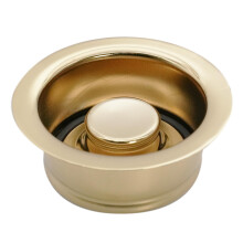 Westbrass D2089-01 4-1/4"""" Kitchen Sink Waste Disposal Drain Flange and Stopper Polished Brass