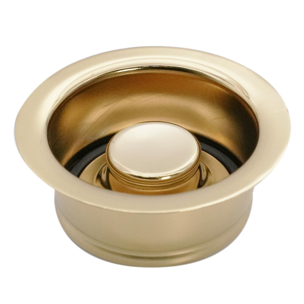 Westbrass D2089-01 4-1/4"""" Kitchen Sink Waste Disposal Drain Flange And Stopper Polished Brass