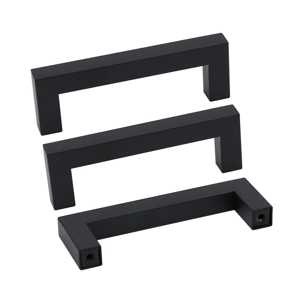 Goldenwarm 15 Pack Drawer Pulls Black Kitchen Cabinet Handles Stainless Steel Modern Cabinet Hardware For Cupboard Center To Center 5In(128Mm) Kitchen 786467821623