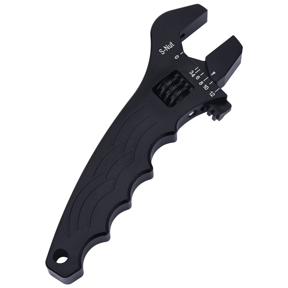 Evil Energy An Fitting Hose Wrench Adjustable 3An-12An Aluminum Black 611536885117