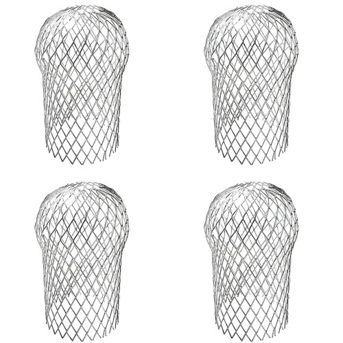 Sankoly 4 Pack Downspouts Gutter Guard Aluminum Filter Strainer Expandable Gutter Downspout Guards Gutter Downspout Protectors for Preventing Blockag