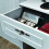 ESreake Drawer Dresser Knobs Pull Handles Large Size Black Diamond Clear Crystal Glass Decorative Knobs with Plate Cabinet Cupboard Door Knobs with S 5