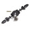ESreake Drawer Dresser Knobs Pull Handles Large Size Black Diamond Clear Crystal Glass Decorative Knobs with Plate Cabinet Cupboard Door Knobs with S 4