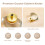 CLCTK 8 Pack Glass Cabinet Knobs and Pulls  Oval Crystal Knobs for Dresser Drawers  Satin Brass/Gold Kitchen Cabinet Knobs Egg Shape 5