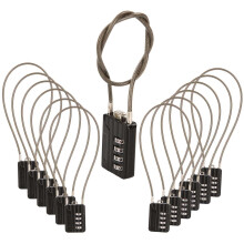 SEPOX VERSATIL 12-PIECE NOMBERBARE 4-cifret kombination Rejsel?s Bagages?t-EGT PROSSWARD SET-UP EXTRAM LANG ANTI-CUT VINYL STEEL CABLE Ideel til
