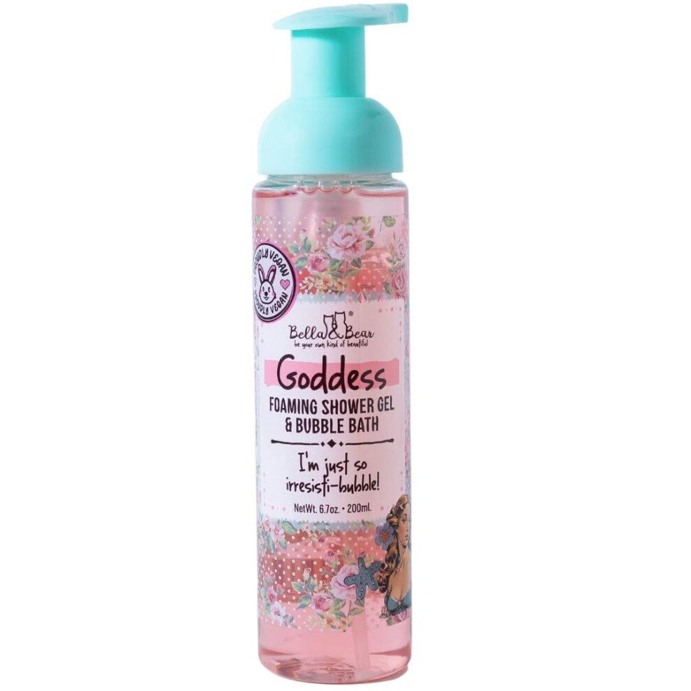 Bella & Bear Goddess Tropical Foaming Shower Gel | Body Wash & Bubble Bath 2 in 1 (6.7 oz)-image-OPC-PGFNV2Q-NEW