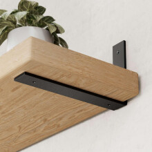 6-Pack Heavy Duty 6-tommer sorte hyldebeslag L Hyldebeslag 6 tommer til flydende hylder 1/5-tommer tyk