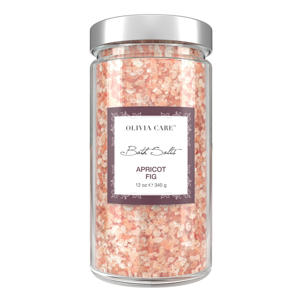 Photos - Bath Salt / Bubble Bath Olivia Care Pink Himalayan Bath Salts with Apricot Fig - Relieves & Relax Muscles. Exfoliate Heal Rejuvenate Cleansing & Soo