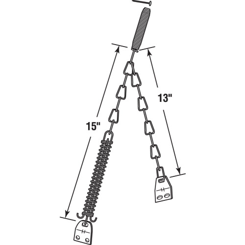Prime-Line K 5141 Storm Door Protector Chain and Spring  Black Finish (Single Pack) 1