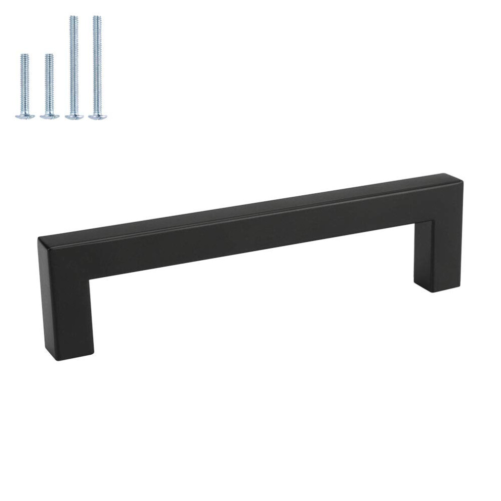 homdiy 30 Pack 5 Inch Black Cabinet Pulls Square Black Drawer Handles - Matte Black Kitchen Cabinet Hardware Bar Handles for Cabinets Cupboard Bathroo-image-OPC-PGFNVHW-NEW
