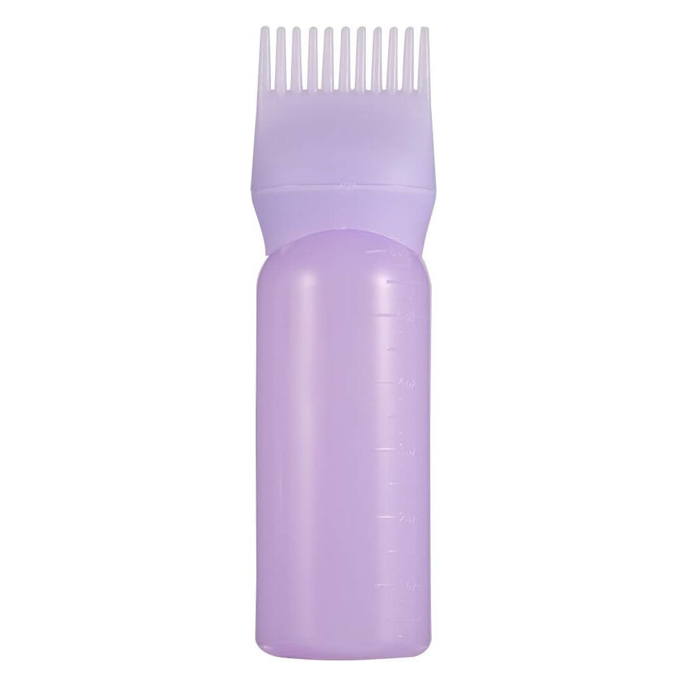 Rosojodg Purple Root Comb Applicator Bottle Hair Dye Applicator Brush Bottles Dyeing Shampoo Bottle Hair Coloring Styling Tool Hair Color Applicator Bottles