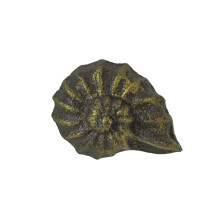Zeckos Set of 6 Rustic Aged Bronze Finish Cast Iron Nautilus Shell Drawer Pulls - 2 Inches Long - Nautical Seashell Cabinet Knobs for a Coastal Home D