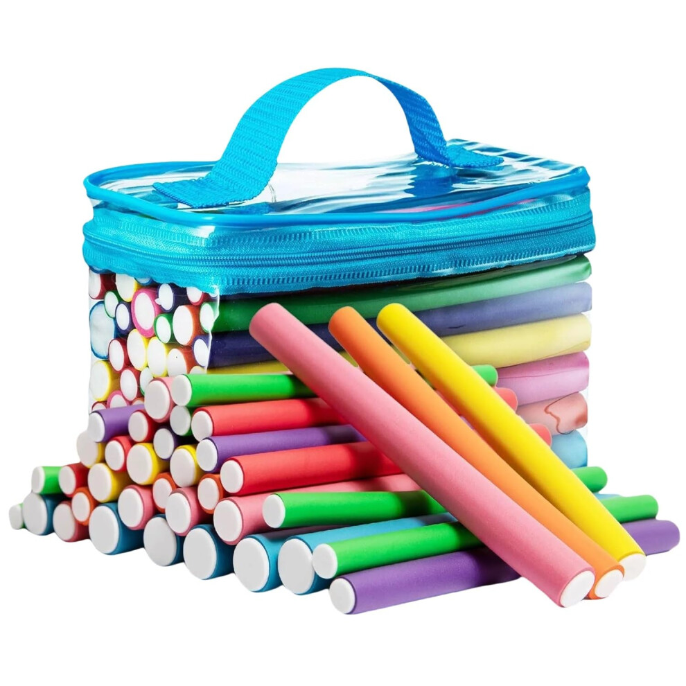 Linalife Confezione Da 42 Bigodini Flessibili Senza Calore Da 17,8 Cm In Schiuma Morbida Flexi Twist Bigodini Per Capelli Corti E Lunghi Strumenti Per Lo Styling-image