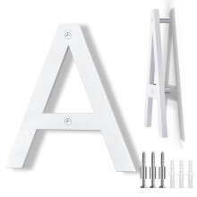 IVERRA 8 Inch Large Floating House Numbers White Modern House Number for Outside Big Plastic Exterior Address Numbers for Door Wall Street (6)