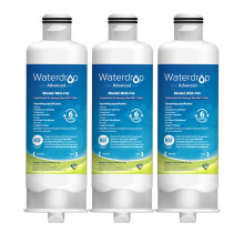 Waterdrop WDS-F45 Køleskabs-vandfilter til Samsung RF/RF23/RF28-serien - NSF 53/42-certificeret, kokosnød-aktivt kulblok, 6-måneders levetid