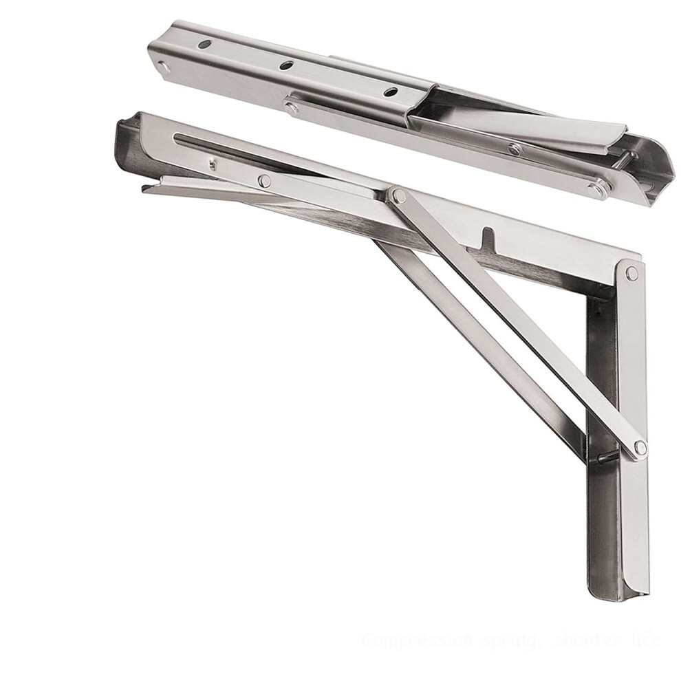 Clt Cleting 8"""" Folding Shelf Brackets Max. Load 220 Lb Heavy Duty Diy Wall Mounted Shelf Bracket Space Saving For Table Work Bench Pack Of 2 756790266057