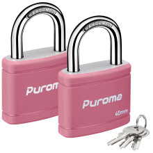 Puroma 2 Pack Keyed Calide avec 3 touches de meme caser de 1,1 pouce verrouillage lourd de 40 mm pour la clture de la clture de gymnase Hasp To