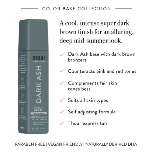 Minetan Mousse Auto-bronzante Dark Ash | Collection Tan Ultra Profond 2